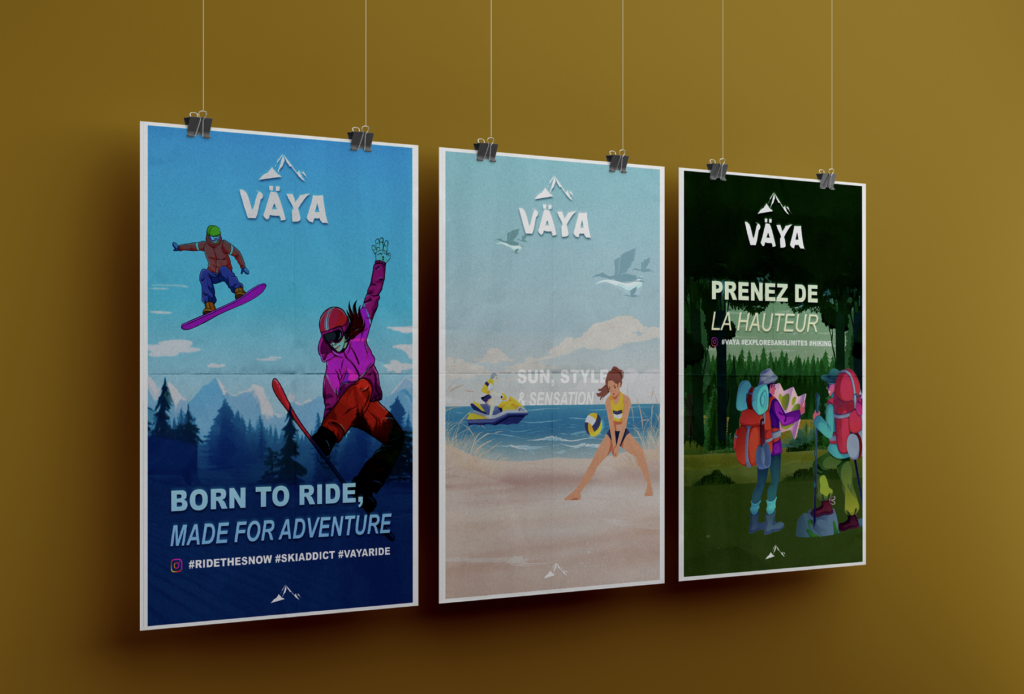 Support de communication(affiche) pour la marque VäYa